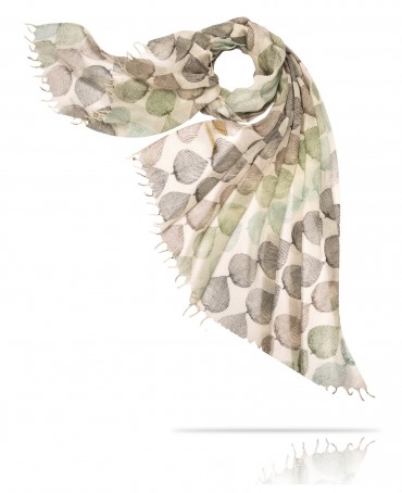 Палантин Унисекс HAND.W40-FEUILLE/BLANCHE